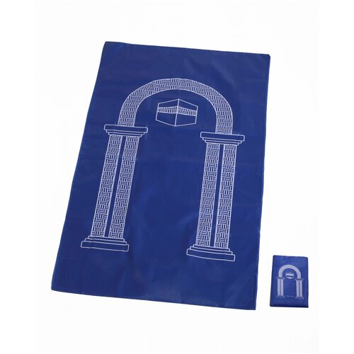 Молитвенный коврик для намаза синий карманный, дорожный (намазлык)