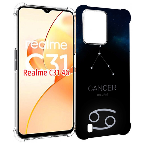 Чехол MyPads знак зодиака рак 2 для OPPO Realme C31 задняя-панель-накладка-бампер