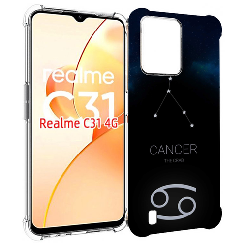 Чехол MyPads знак зодиака рак 2 для OPPO Realme C31 задняя-панель-накладка-бампер чехол mypads знак зодиака рак 1 для oppo realme c31 задняя панель накладка бампер