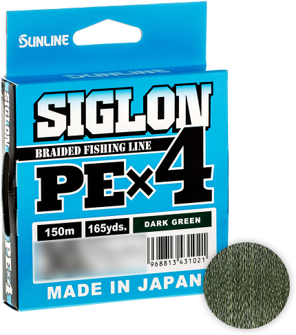 Шнур Sunline SIGLON PE X4 150M(Dark Green) 0153мм #08/12LB