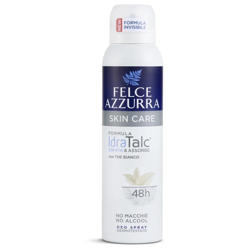 Felce Azzurra Дезодорант-спрей антиперспирант Skin Care с белым чаем, 150 мл, 1 шт. дезодорант спрей felce azzurra уход за кожей с белым чаем 150 мл