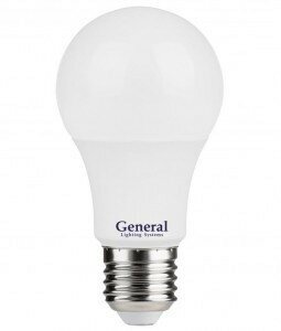Светодиодная LED лампа General ЛОН A60 E27 11W 2700K 2K 60x110 пластик/алюмин. 636700 (упаковка 16 штук)