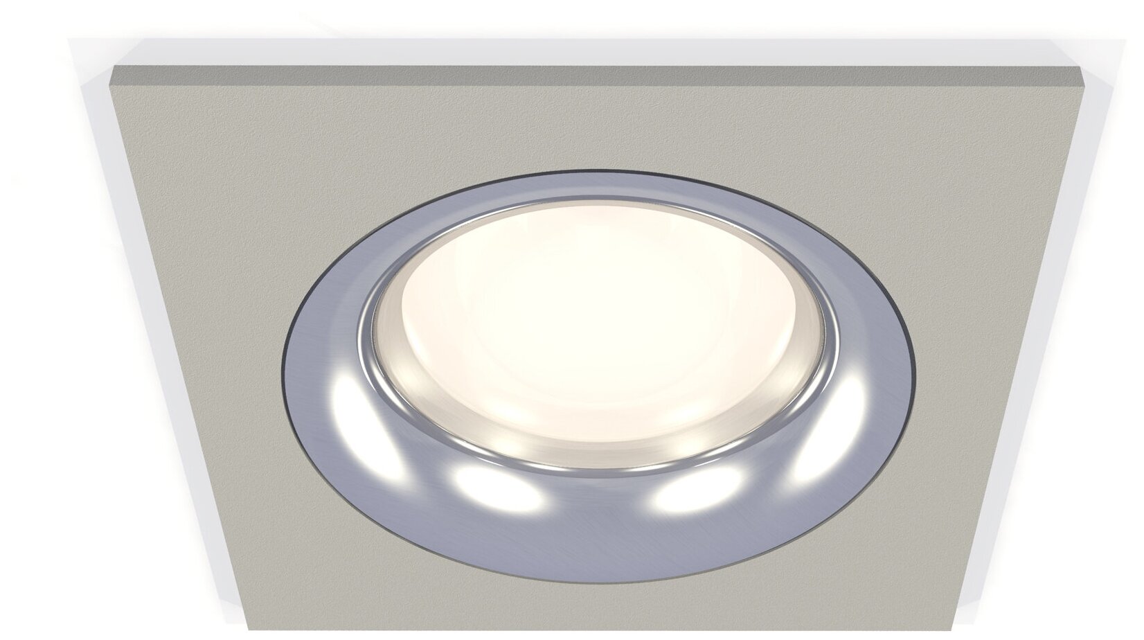 Встраиваемый светильник XC7633003 SGR/PSL серый песок/серебро полированное MR16 GU5.3 (C7633, N7012)