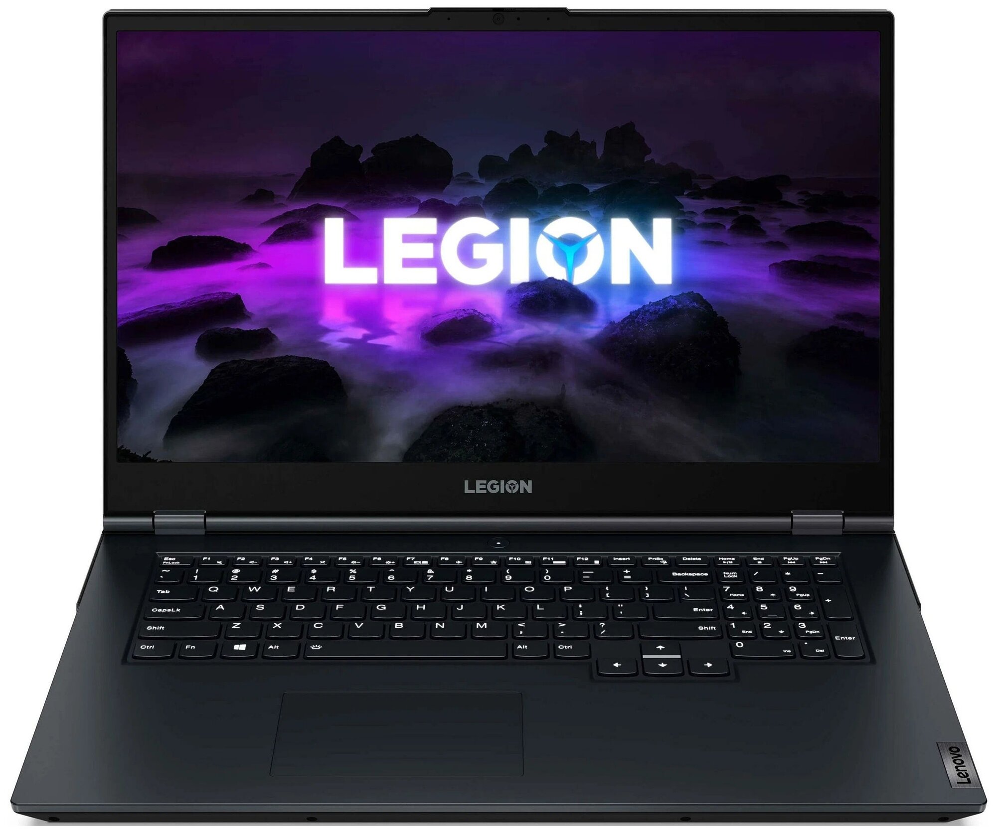 17.3" Ноутбук Lenovo Legion 5 17 1920x1080, AMD Ryzen 7 5800H 3.2 ГГц, RAM 16 ГБ, DDR4, SSD 512 ГБ, NVIDIA GeForce RTX 3050, DOS, 82K00006RK, фантомный синий