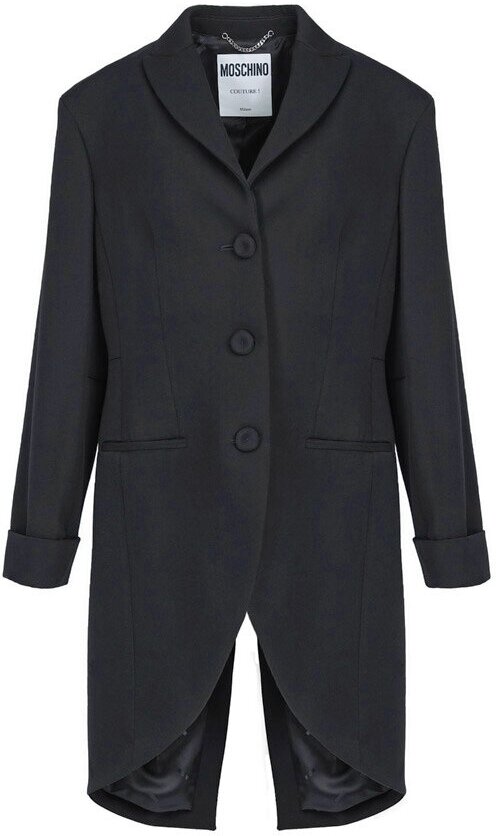 Пиджак MOSCHINO, укороченный, размер 44, черный