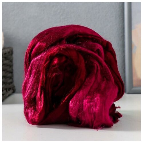 Шерсть для валяния 100% вискоза 50гр (07 бордо)
