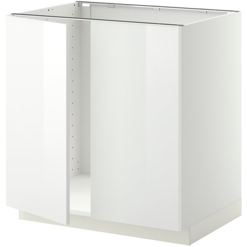METOD метод напольный шкаф для мойки+2 двери 80x60 см белый/Рингульт белый
