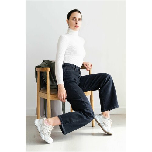 фото Джинсы трубы denim, размер 29, черный