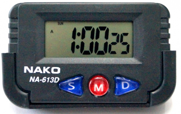 Часы автомобильные электронные NAKO №613D /будильник секундомер дата