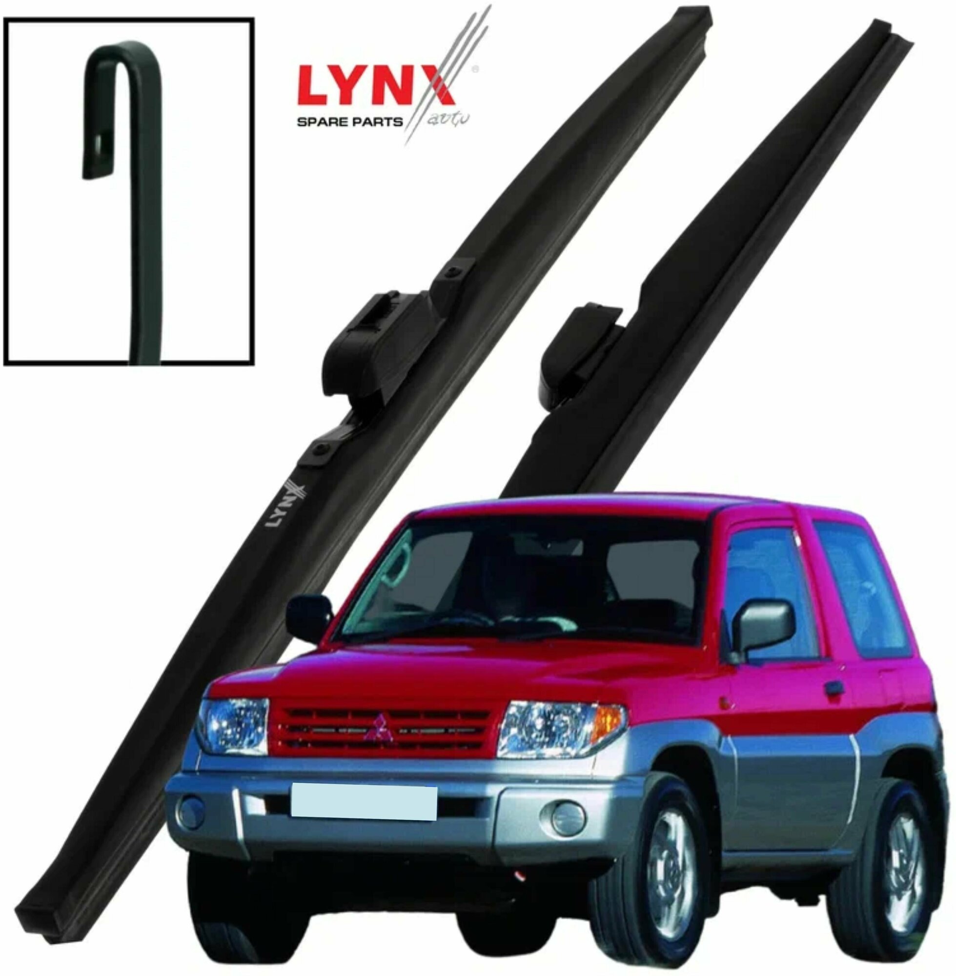 Дворники Mitsubishi Pajero Pinin H67W H77W Митсубиси Паджеро Пинин 3 дв 1999 2000 2001 2002 2003 2004 2005 зимние 480мм-480мм 2 шт