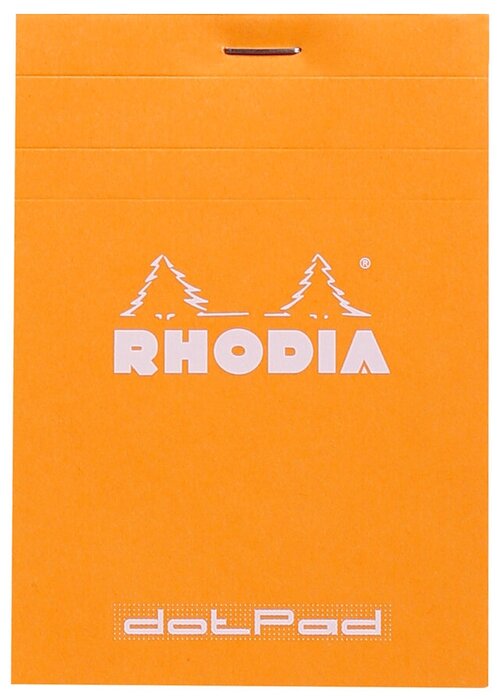 Блокнот Rhodia dotPad №12, 8,5х12 см, точка, 80 г, оранжевый, 2 шт./уп.