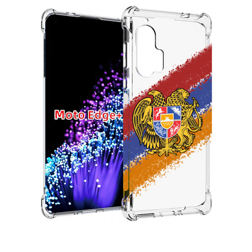 Чехол MyPads флаг герб Армении для Motorola Edge+ Plus задняя-панель-накладка-бампер