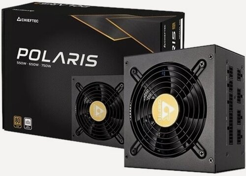 Изображение товара Блок питания Chieftec Polaris, 650W, 80+ Gold (PPS-650FC)