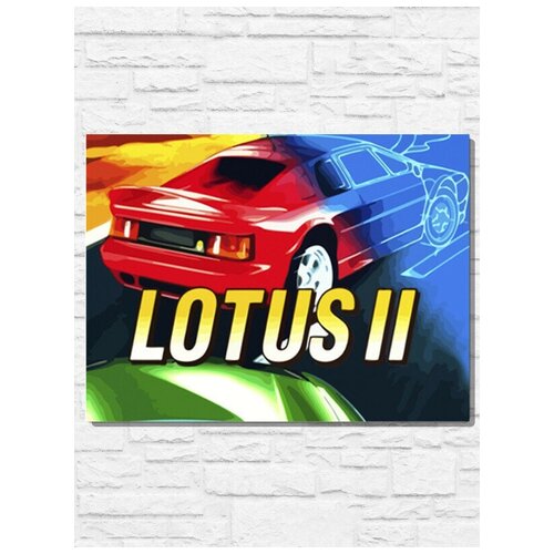 Картина по номерам на холсте игра Lotus 2 (Sega, Сега, 16 bit, 16 бит, ретро приставка) - 9941 Г 30x40