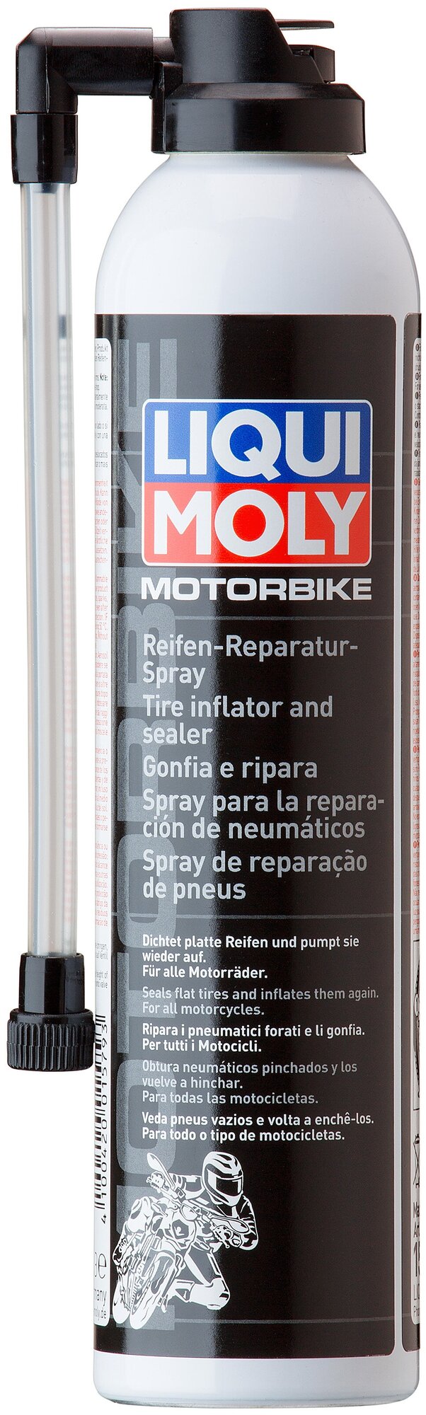 Полиуретановый LIQUI MOLY Motorbike Reifen-Reparatur-Spray 1579, 300 мл, 0.356 кг, баллон