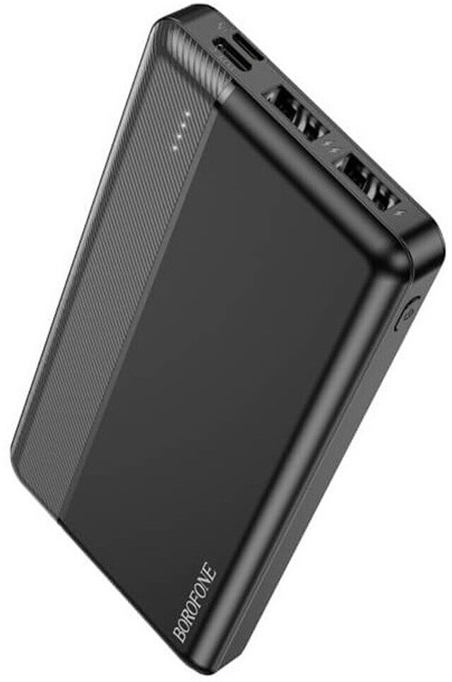 Внешний аккумулятор Borofone BJ24, чёрный (10000mAh, 2xUSB, 2.1A)