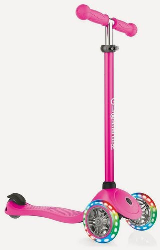 Изображение товара Детский самокат "Globber Primo Lights", 3 колеса, от 3-х лет - Pink