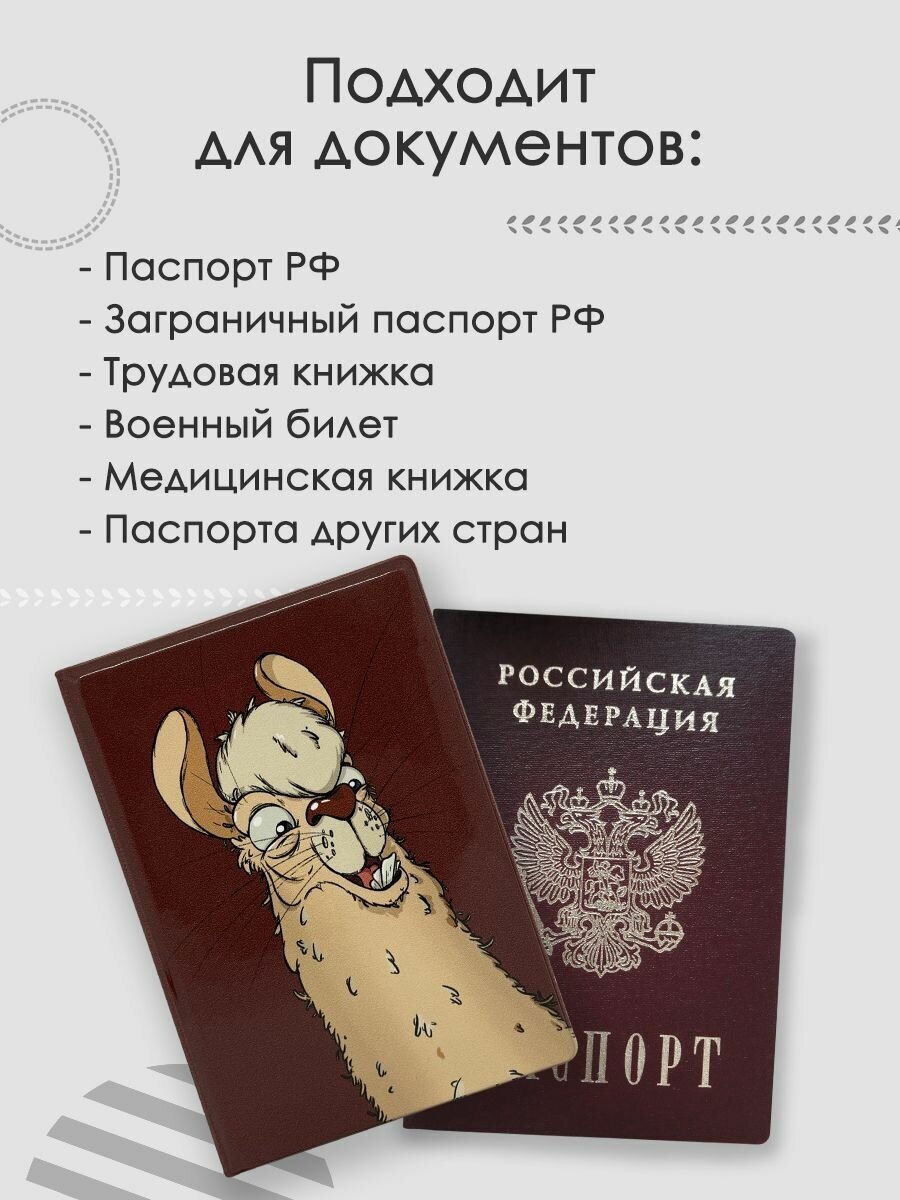 Обложка для паспорта Milarky, бордовый — фото 1