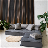 Бескаркасный диван-кровать трансформер MIELLA Lora Short, серый