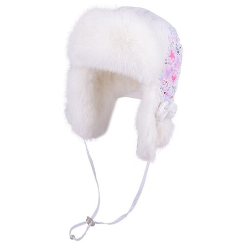 фото Шапка ушанка tutu зимняя, подкладка, размер 50-52, белый