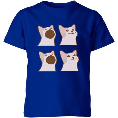 Футболка Us Basic, размер 8, синий мужская футболка мем котик pop cat s белый