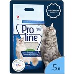 Proline 5 л комкующийся бентонитовый наполнитель для кошачьего туалета гипоаллергенный без запаха 5 шт - изображение