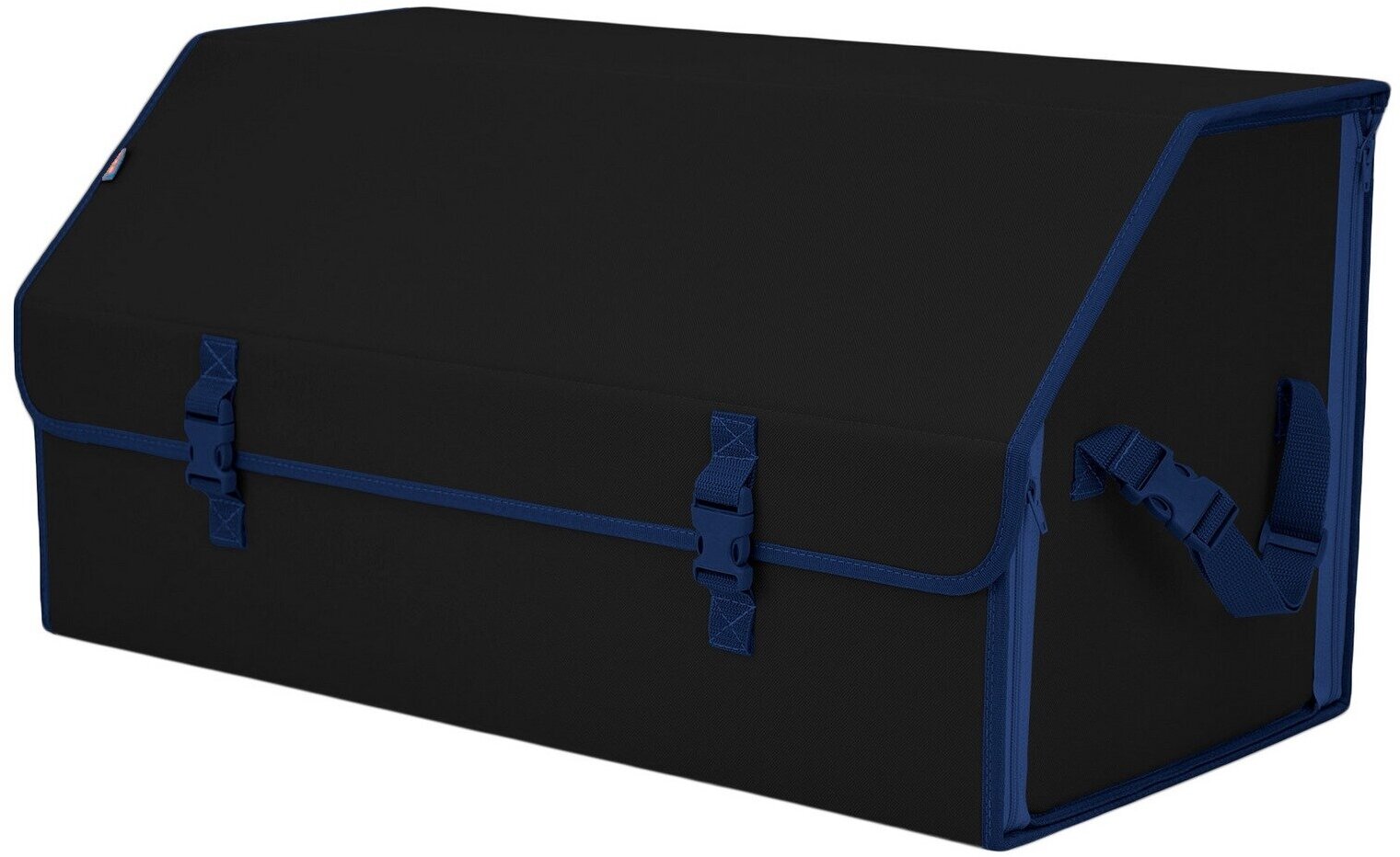Органайзер-саквояж в багажник "Союз" (размер XL Plus). Цвет: черный с синей окантовкой.