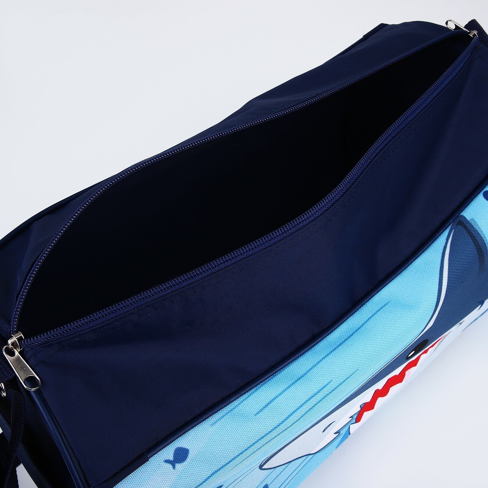 Сумка спортивная "Акула", цвет синий, сумка для тренировок - фотография № 2