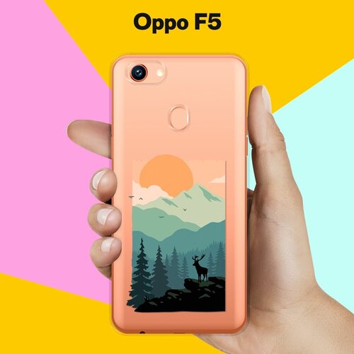 Силиконовый чехол на Oppo F5 Закат / для Оппо Ф5 силиконовый чехол на oppo f5 пионы для оппо ф5