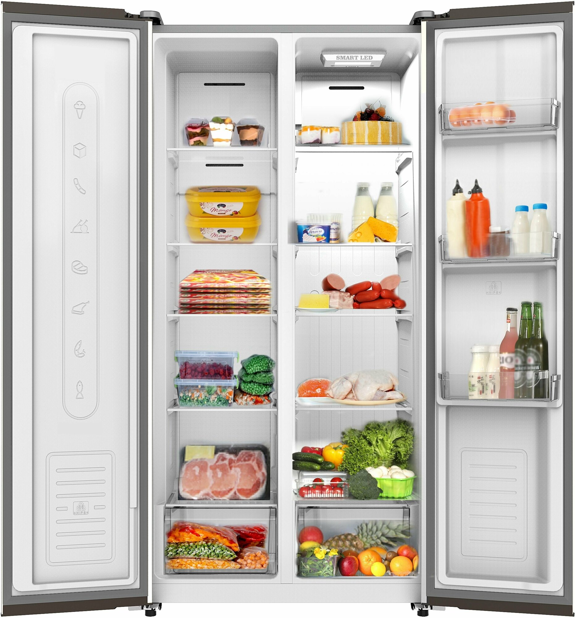Холодильник Side by Side ZUGEL ZRF1851X - фотография № 2