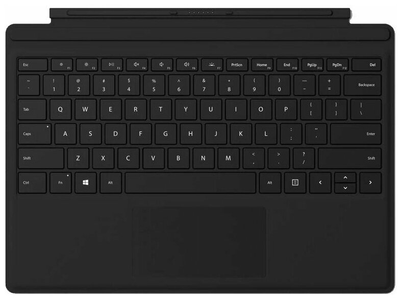 Клавиатура Microsoft Surface Pro 7/7+ Type Cover материал пластик Black