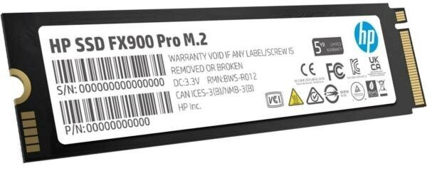 Твердотельный накопитель SSD M.2 2 Tb HP FX900 Pro Read 7400Mb/s Write 6700Mb/s 3D NAND 4A3U1AA