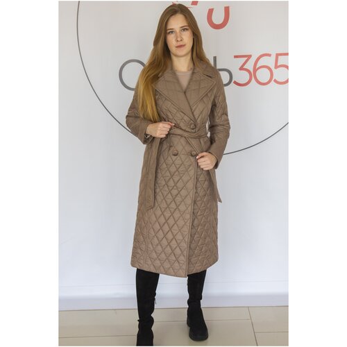 Куртка  Sempati демисезонная, силуэт прямой, утепленная, размер 42, бежевый