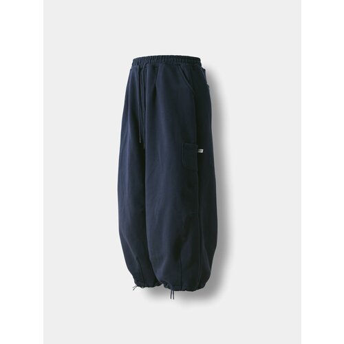 фото Брюки anglan, спортивные, оверсайз силуэт, размер one size, синий