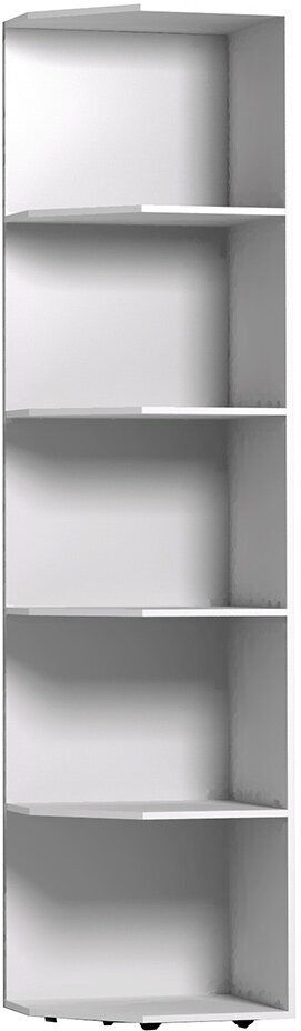 Стеллаж угловой Hoff Канкун, 38,8х230х56,2 см, цвет белый
