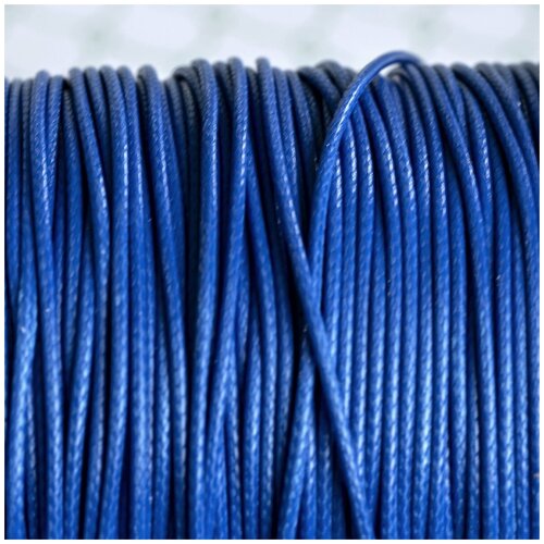 Шнур вощеный 1 мм 20 метров для шитья / рукоделия / браслетов, цвет синий шнур вощеный 1 мм 20 метров для шитья рукоделия браслетов цвет светло коричневый