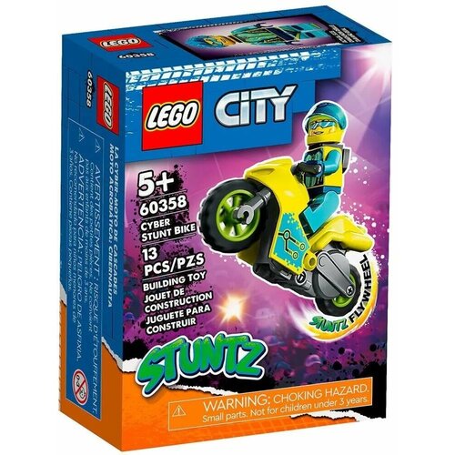 Конструктор Lego City Stuntz Кибер трюковой байк - Lego [60358-L]