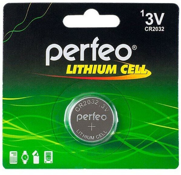 Батарейка Perfeo CR2032/1BL Lithium Cell (1 шт. в уп-ке) - фото №4