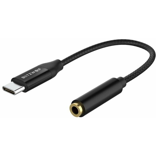 Аудиоадаптер BlitzWolf BW-AA2 USB Type-C to 35mm Audio Adapter Black 590₽