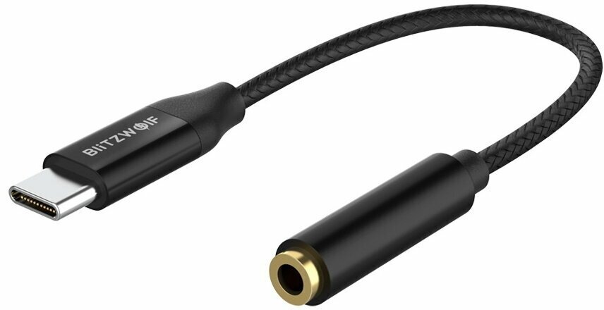 Аудиоадаптер BlitzWolf BW-AA2 USB Type-C to 3.5mm Audio Adapter Black