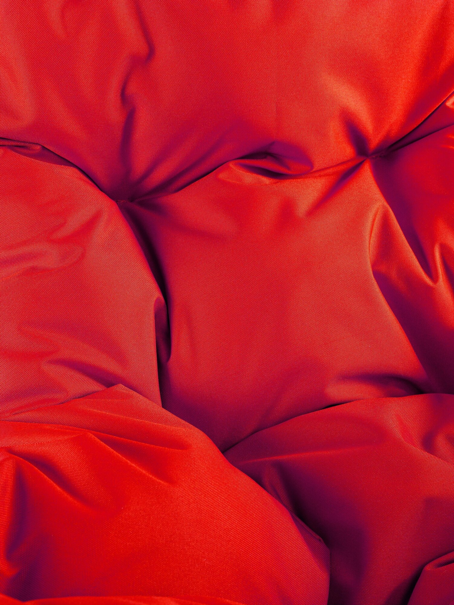 Подвесное кресло без ротанга белое, красная подушка - фотография № 15
