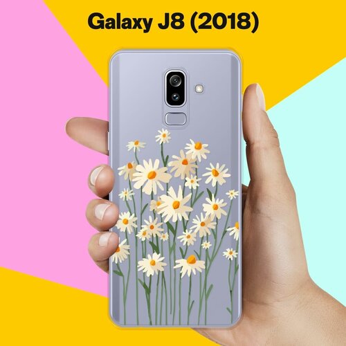 Силиконовый чехол на Samsung Galaxy J8 (2018) Ромашки / для Самсунг Галакси Джи 8 2018