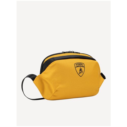 Сумка  поясная Lamborghini повседневная, внутренний карман, желтый