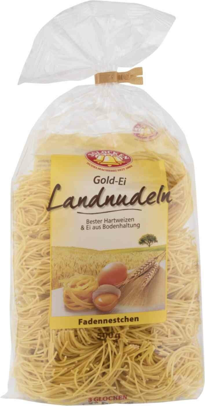 Паста для супа Gold-Ei Landnudeln Fadennestchen, гнезда, 500 г 3 Glocken - фото №9
