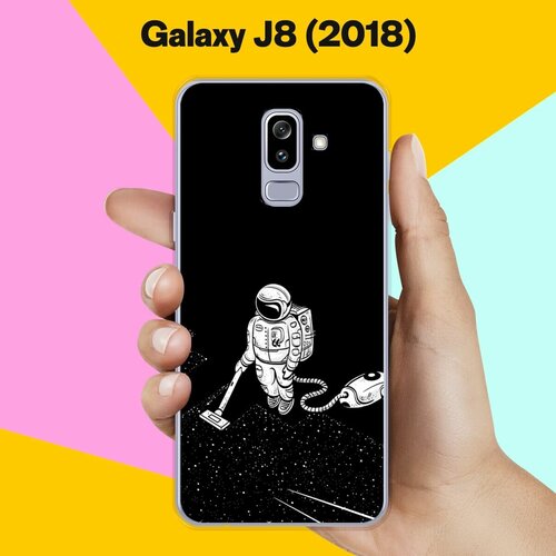 Силиконовый чехол на Samsung Galaxy J8 (2018) Пылесос / для Самсунг Галакси Джи 8 2018 жидкий чехол с блестками розовый фламинго крупный план на samsung galaxy j8 самсунг галакси джей 8