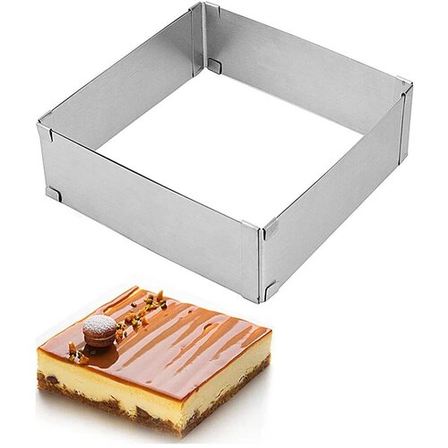 Кулинарная форма квадратная раздвижная регулируемая для выпечки, тортов