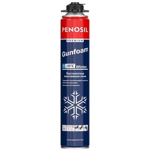 Монтажная пена Penosil Premium Gunfoam Winter 750 мл зимняя профессиональная монтажная пена penosil premium firerated gunfoam b1 всесезонная