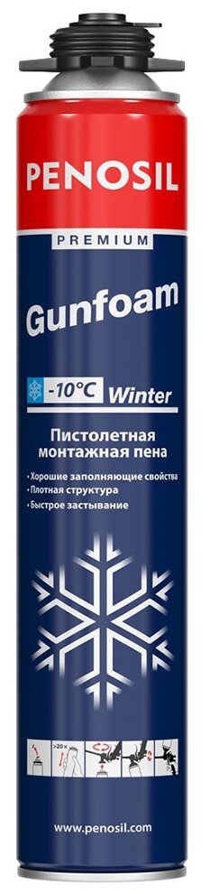 Монтажная пена Penosil Premium Gunfoam Winter 750 мл зимняя