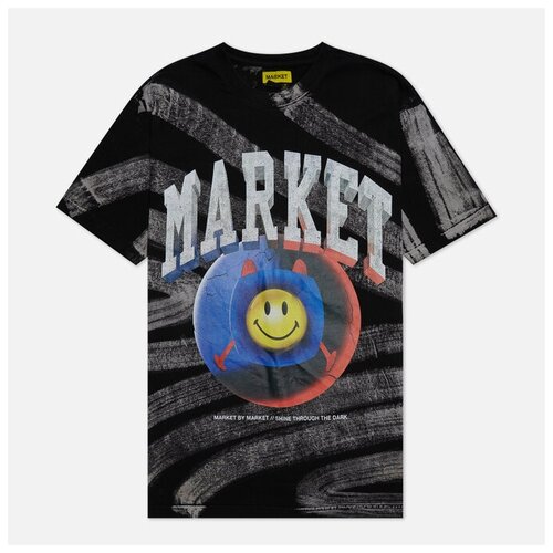 Мужская футболка MARKET Smiley Happiness Within Tie-Dye чёрный , Размер XL