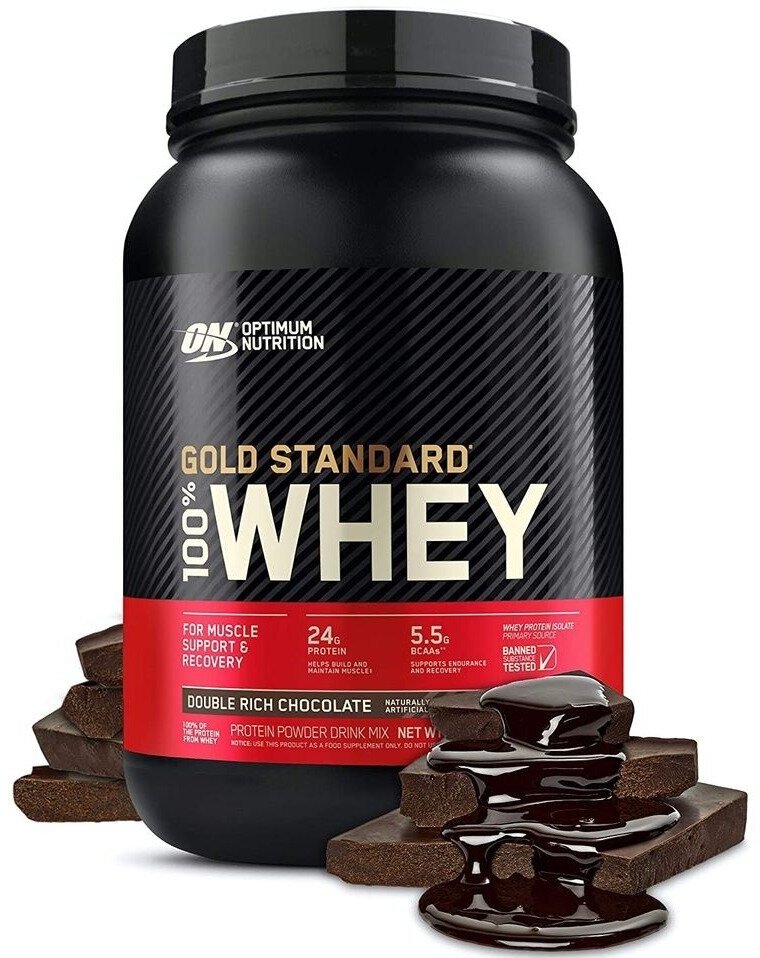 Сывороточный протеин OPTIMUM NUTRITION 100% Whey Gold Standard 912 г, Двойной шоколад